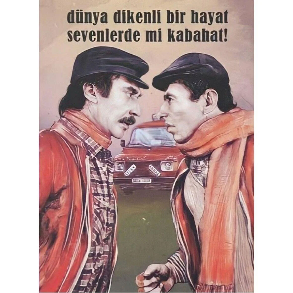 Çiçek Abbas Sevenlerde Mi Kabahat Ahşap Retro Vintege Poster