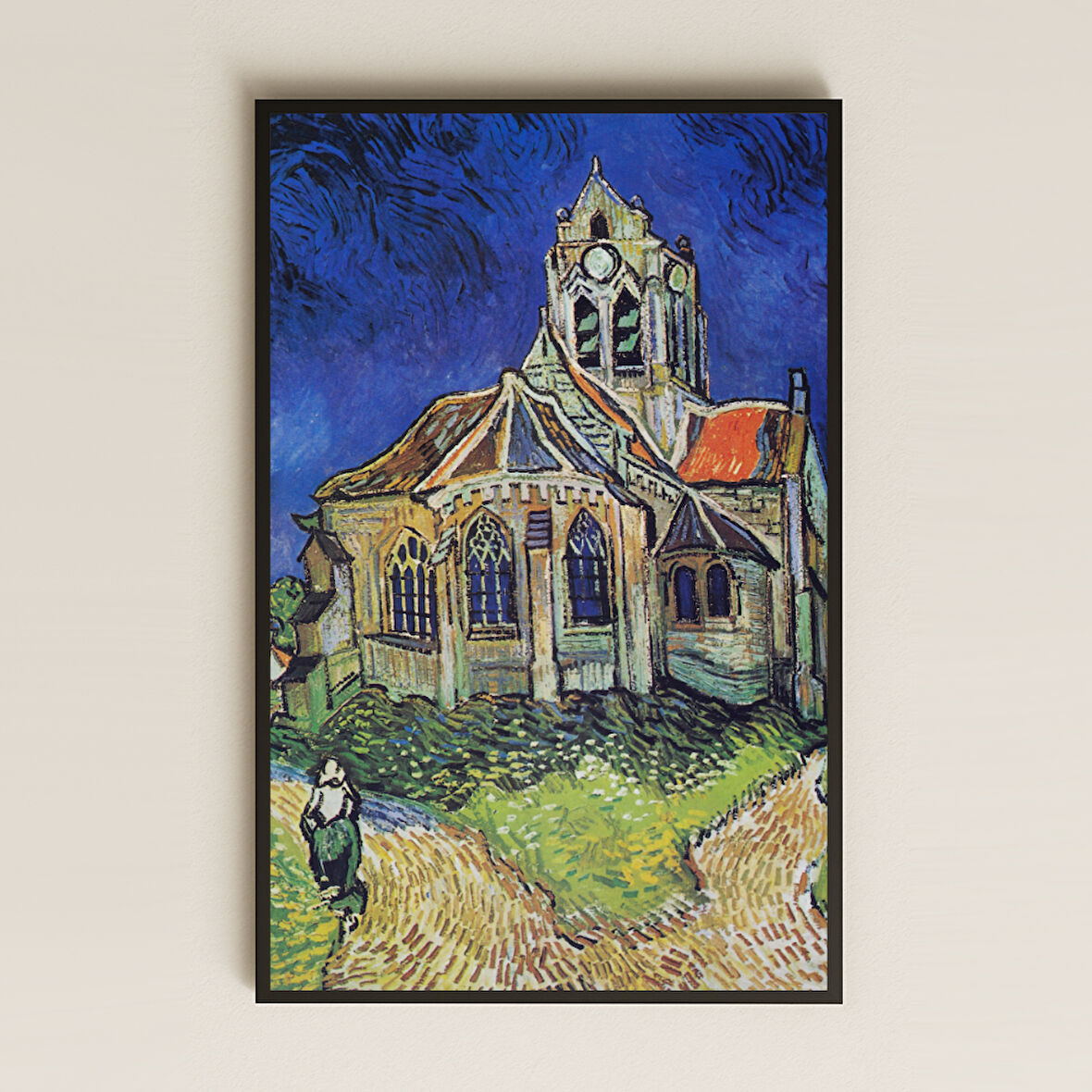 Van Gogh Auvers Kilisesi - UV Baskılı Sanat Tablosu