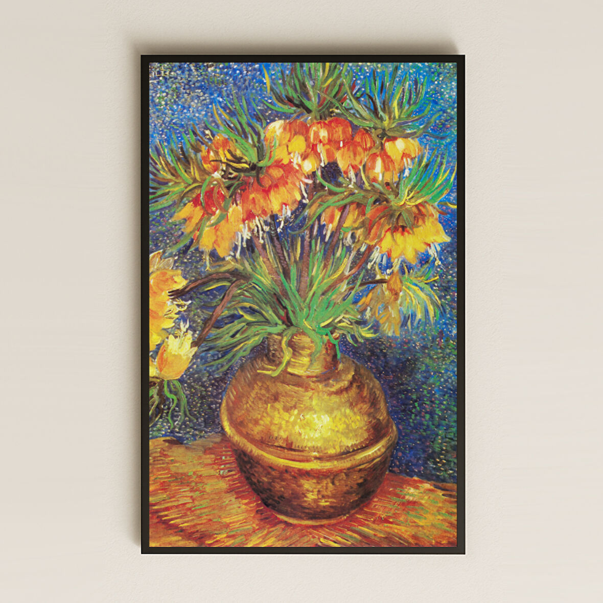 Van Gogh Taçlı Sümbüller - UV Baskılı Sanat Tablosu