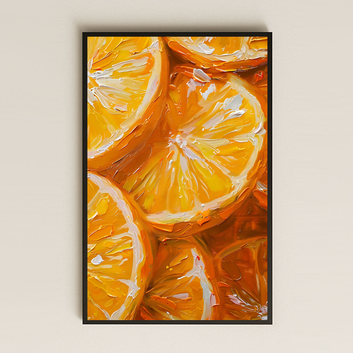 Portakal Dilimleri Temalı Tablo - UV Baskılı Canlı Sanat