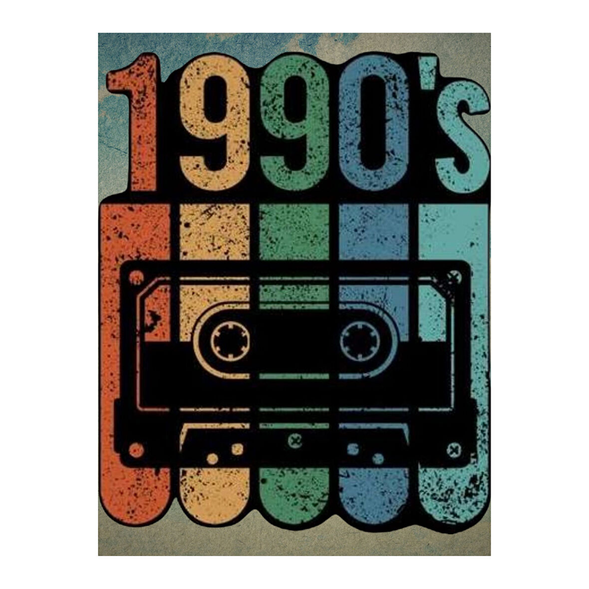 1990'lar Retro Kaset Temalı Dekoratif Ahşap Tablo