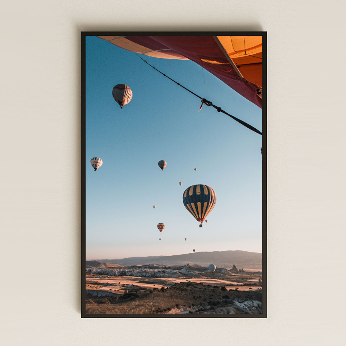 Kapadokya Balon Turu UV Baskılı Dikey Manzara Tablosu