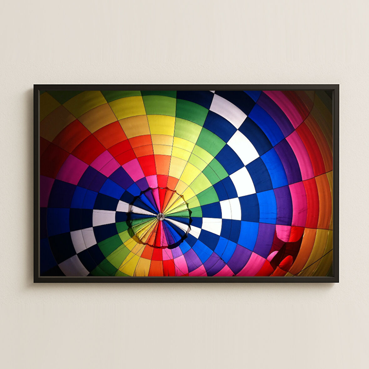 Balon İçinden Renk Spiral UV Baskılı Modern Sanat Tablosu