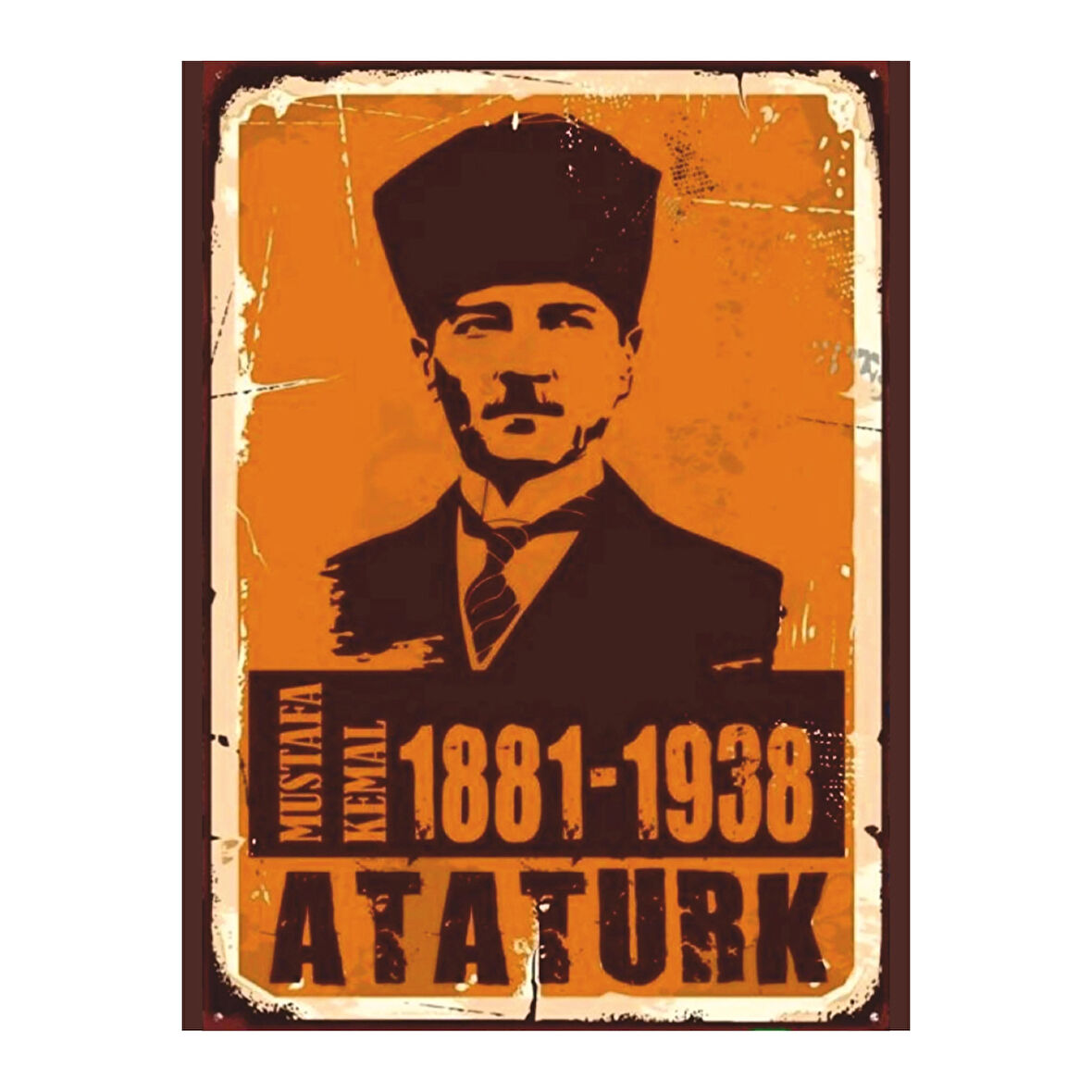 Mustafa Kemal Atatürk 1881-1938 Retro Poster Tablo