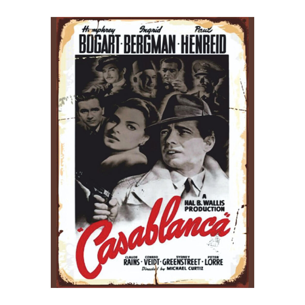 Casablanca Film Afişi | Retro Klasik Sinema Posteri