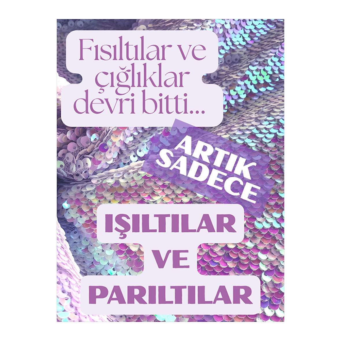 Işıltılar ve Parıltılar Yazılı Motive Edici Ahşap Retro Poster Tablo