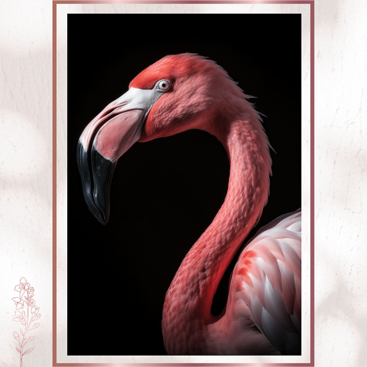 Zarif Güzellik Flamingo Duvar Dekoru