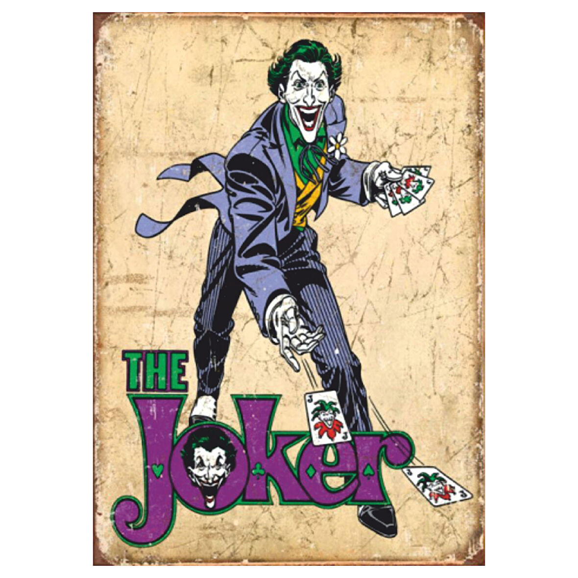 The Joker Çizgi Roman Temalı Ahşap Retro Poster Tablo