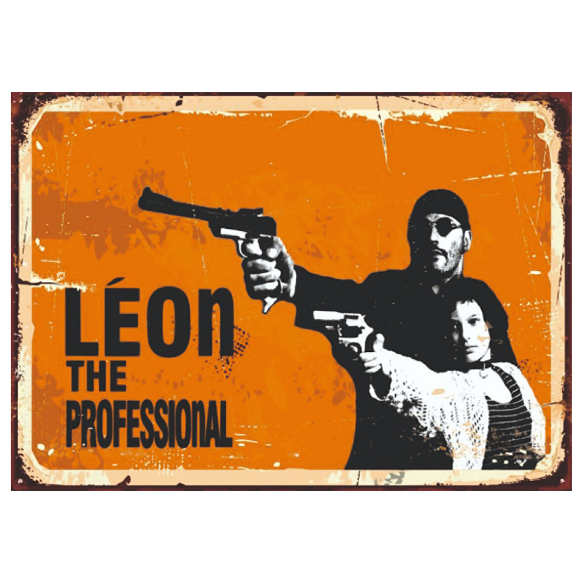 Léon The Professional Film Temalı Ahşap Retro Poster Tablo