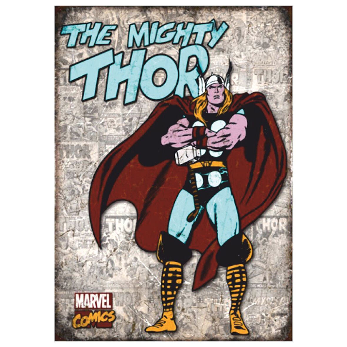 The Mighty Thor Marvel Temalı Ahşap Retro Çizgi Roman Poster Tablo