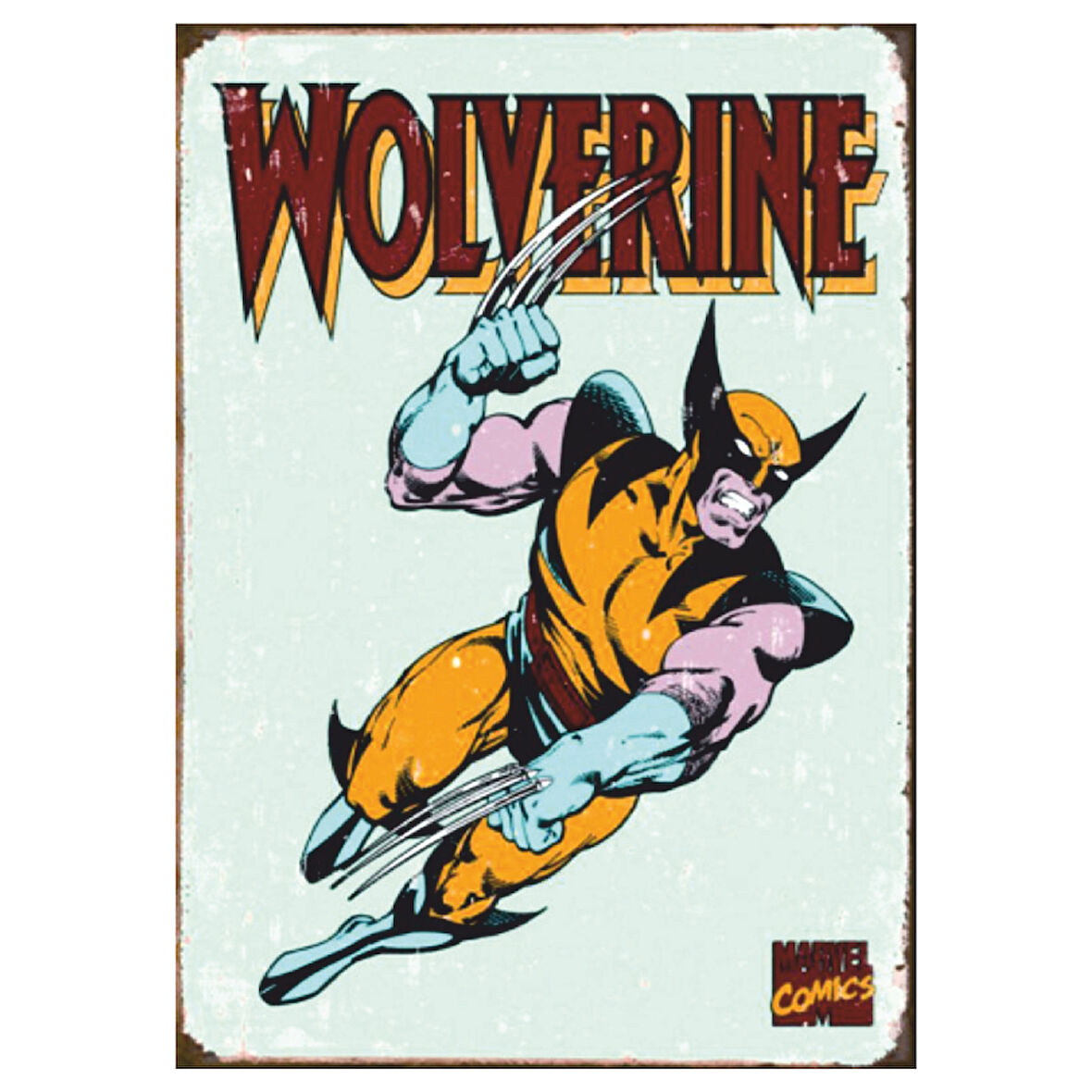 Wolverine Marvel Çizgi Roman Temalı Ahşap Retro Poster Tablo