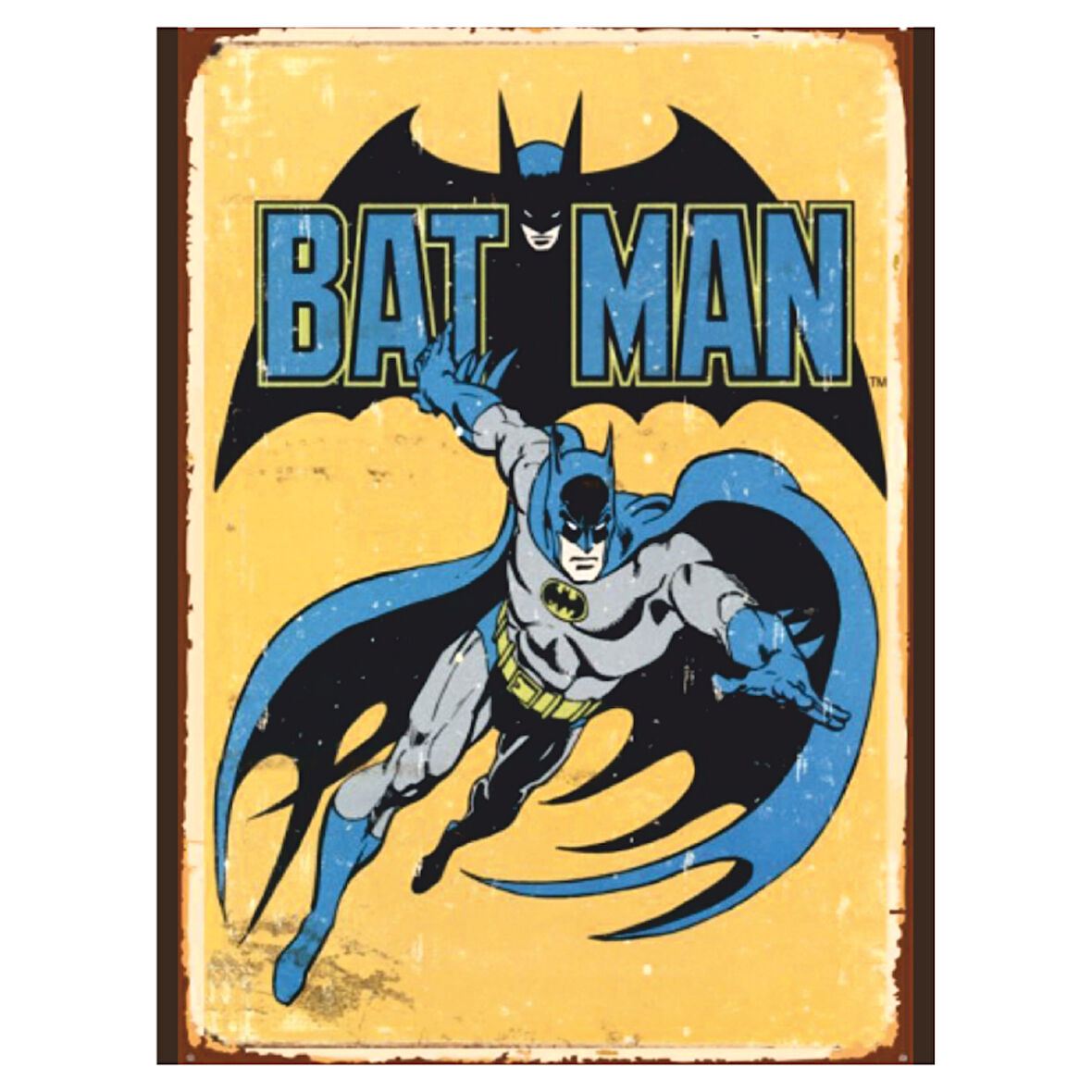 Batman Retro Çizgi Roman Temalı Ahşap Poster Tablo | DC Comics Vintage Dekor