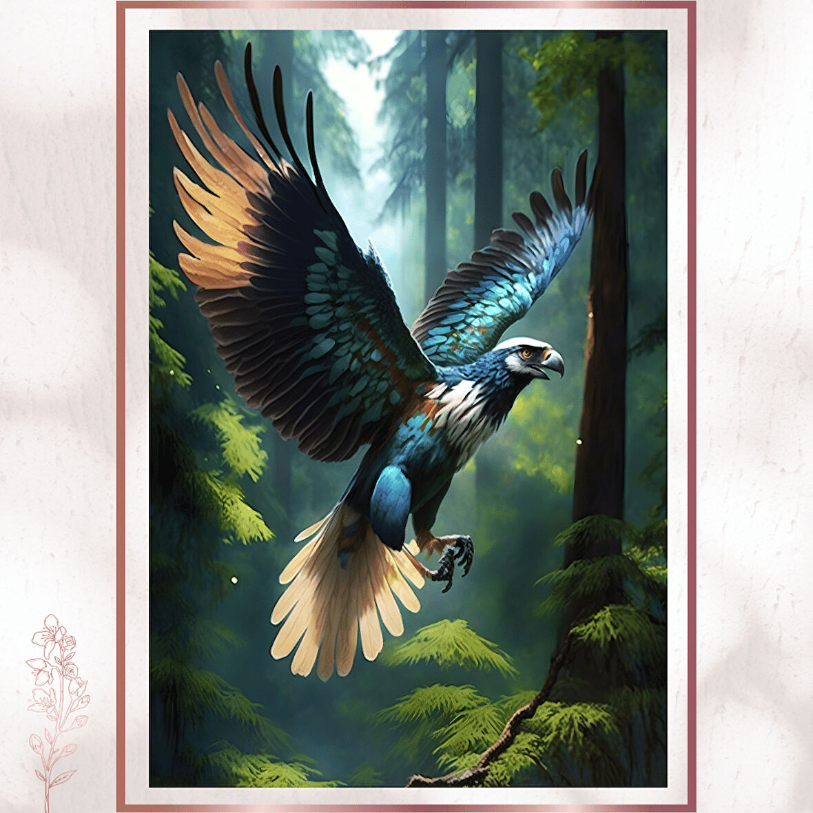 Ormanın Kanatlı Muhafızı Duvar Dekoru