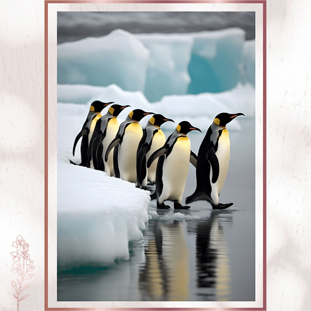 Kutup Ekibi Penguenler Duvar Dekoru