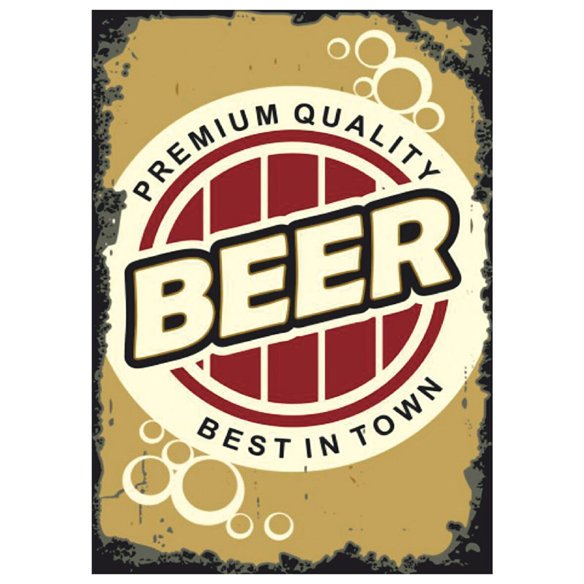 Beer Retro Ahşap Tablo - Premium Kalite Bira Temalı Vintage Poster