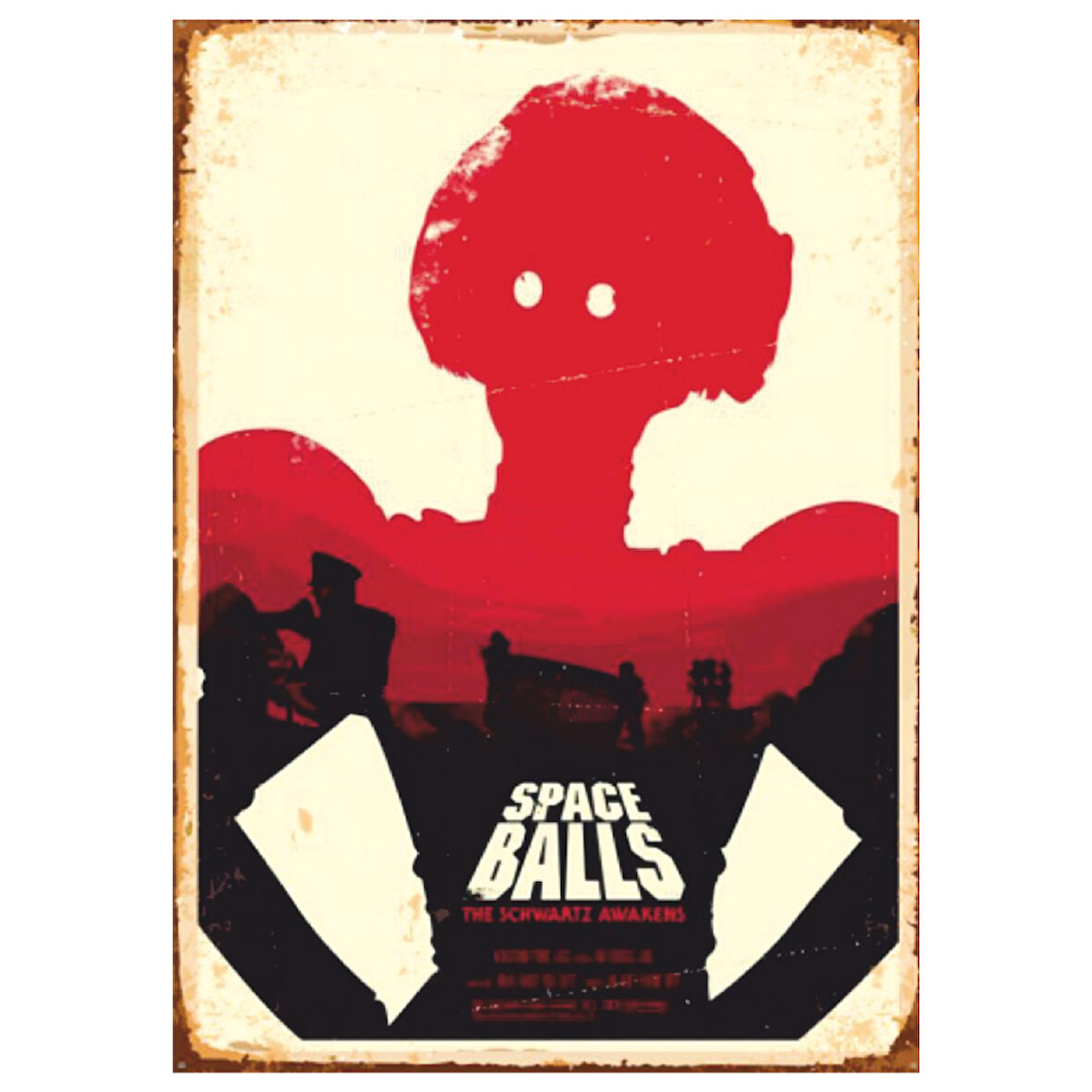 Spaceballs Retro Ahşap Tablo - The Schwartz Awakens Parodi Poster Tasarımı