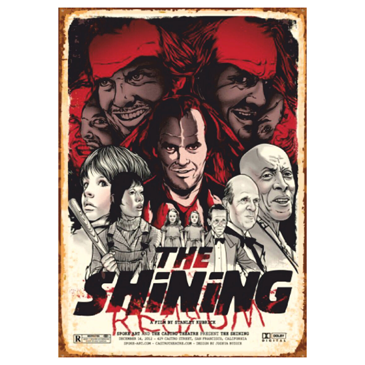 The Shining Retro Ahşap Tablo - Stanley Kubrick Korku Filmi Afişi Tasarımı