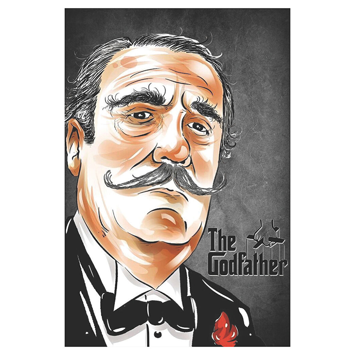 The Godfather – Türk Tarzı Baba Portresi Retro Ahşap Tablo