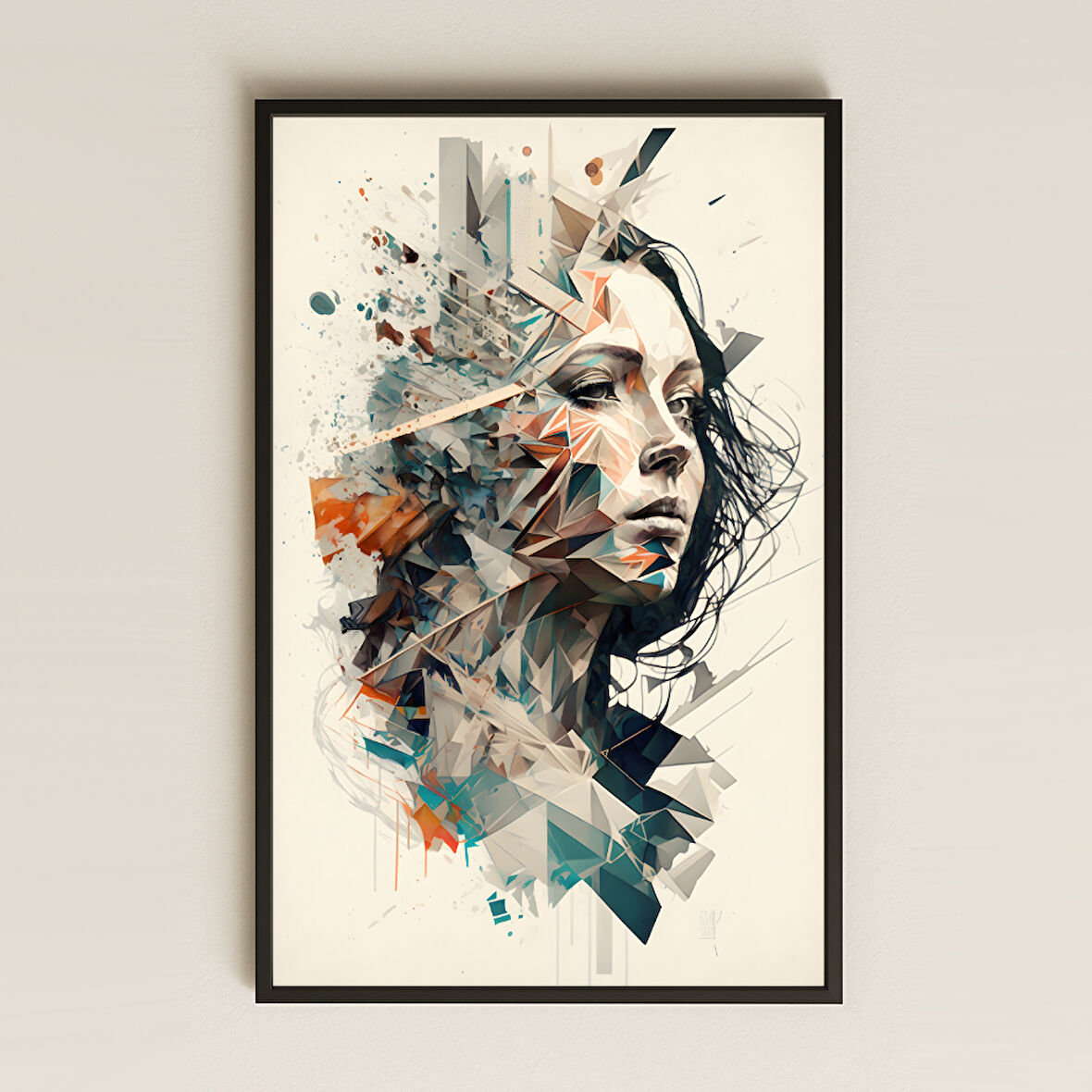 Soyut Kadın Portresi Şeffaf Pleksi Tablo