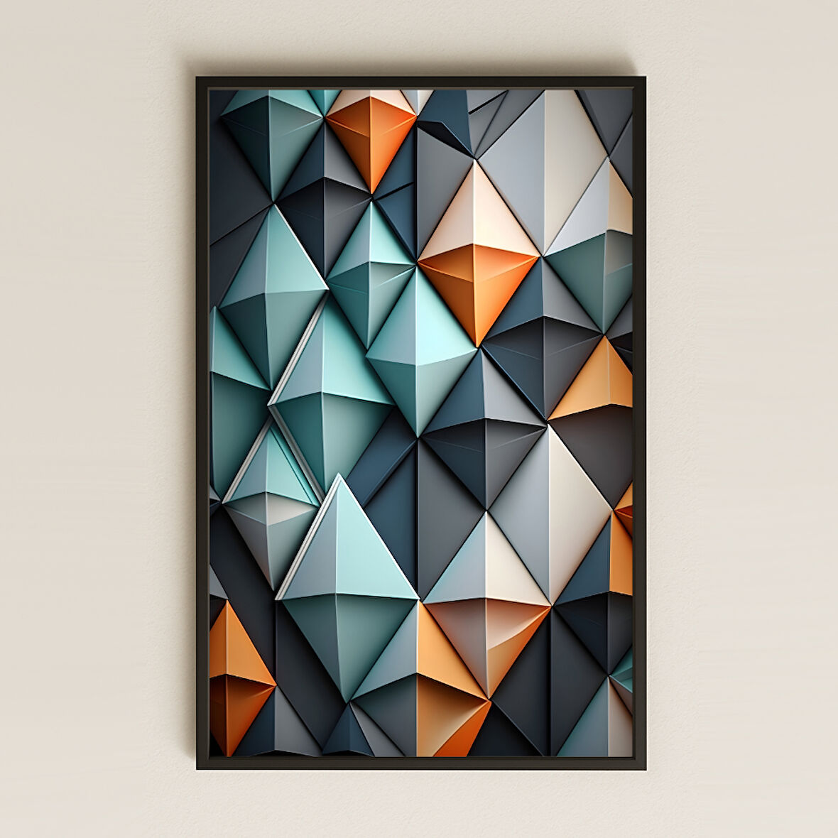 Geometrik 3D Desen Şeffaf Pleksi Tablo