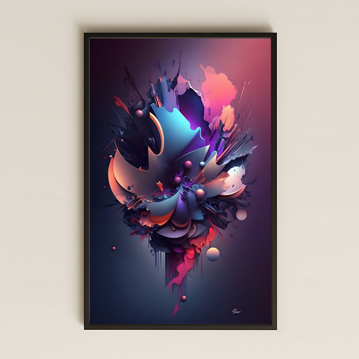 Galaksi Patlaması Soyut Şeffaf Pleksi Tablo