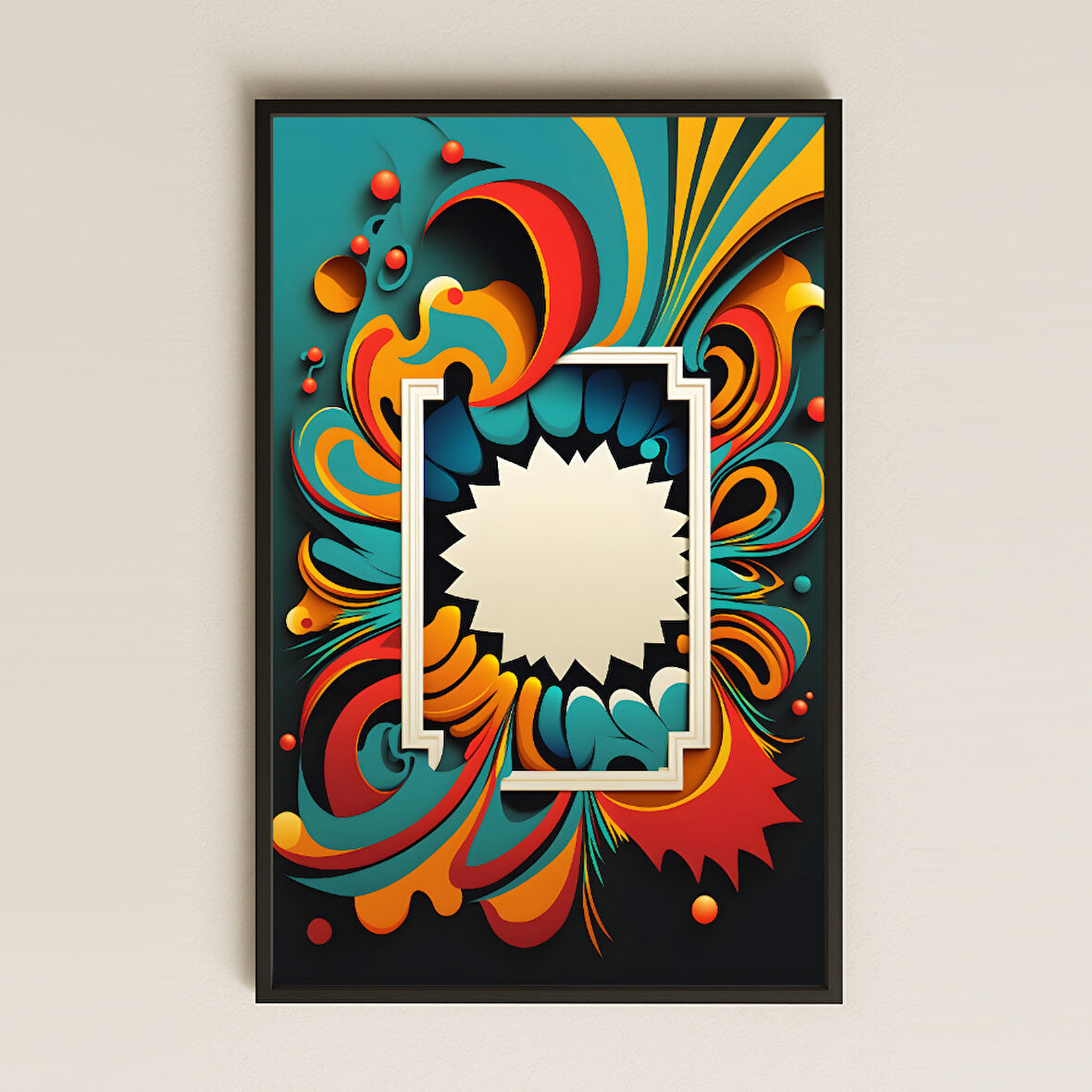 Pop Art Patlama Temalı Şeffaf Pleksi Tablo