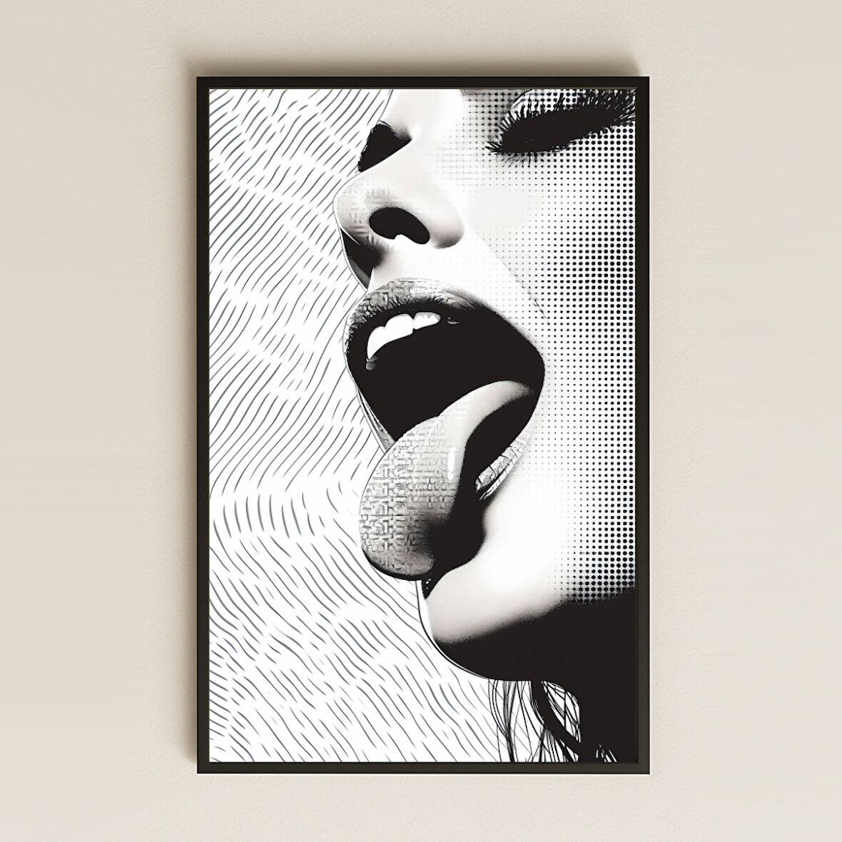 Provokatif Kadın Figürlü Şeffaf Pleksi Tablo