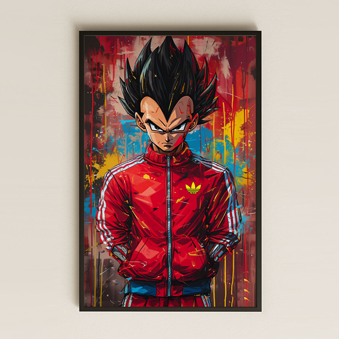 Street Style Vegeta Tasarımlı Şeffaf Pleksi Tablo