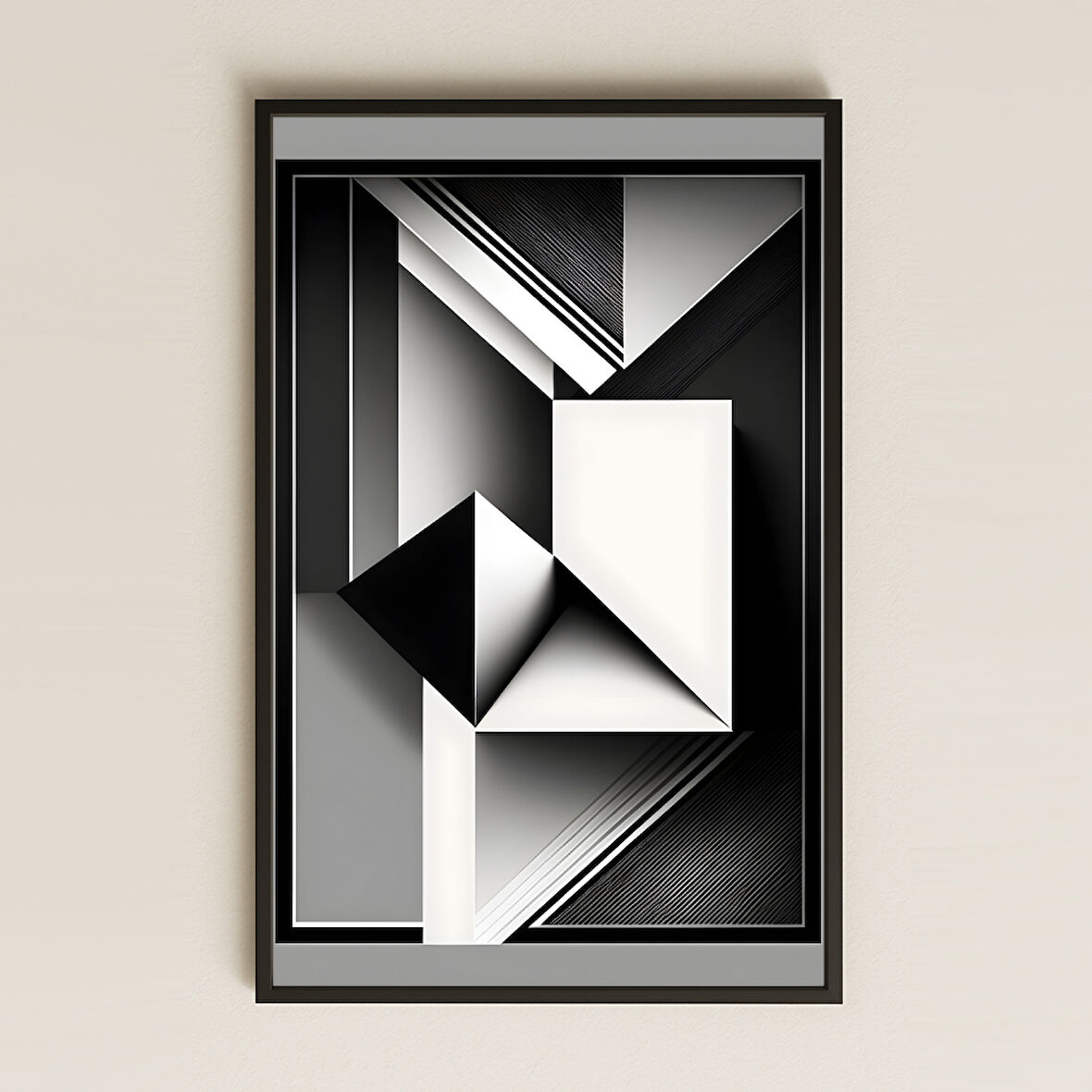 Monokrom Mimari Geometri Şeffaf Pleksi Tablo