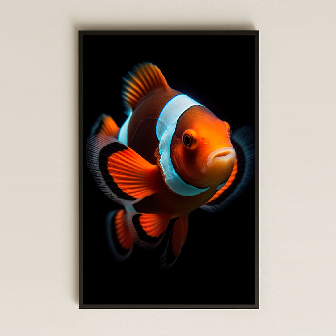 Palyaço Balığı Temalı Minimal Şeffaf Pleksi Tablo