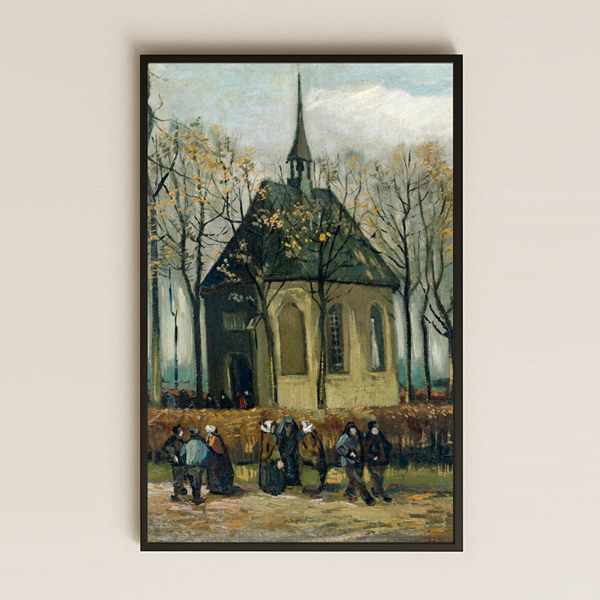 Van Gogh Nuenen'deki Kilise Pleksi Tablo
