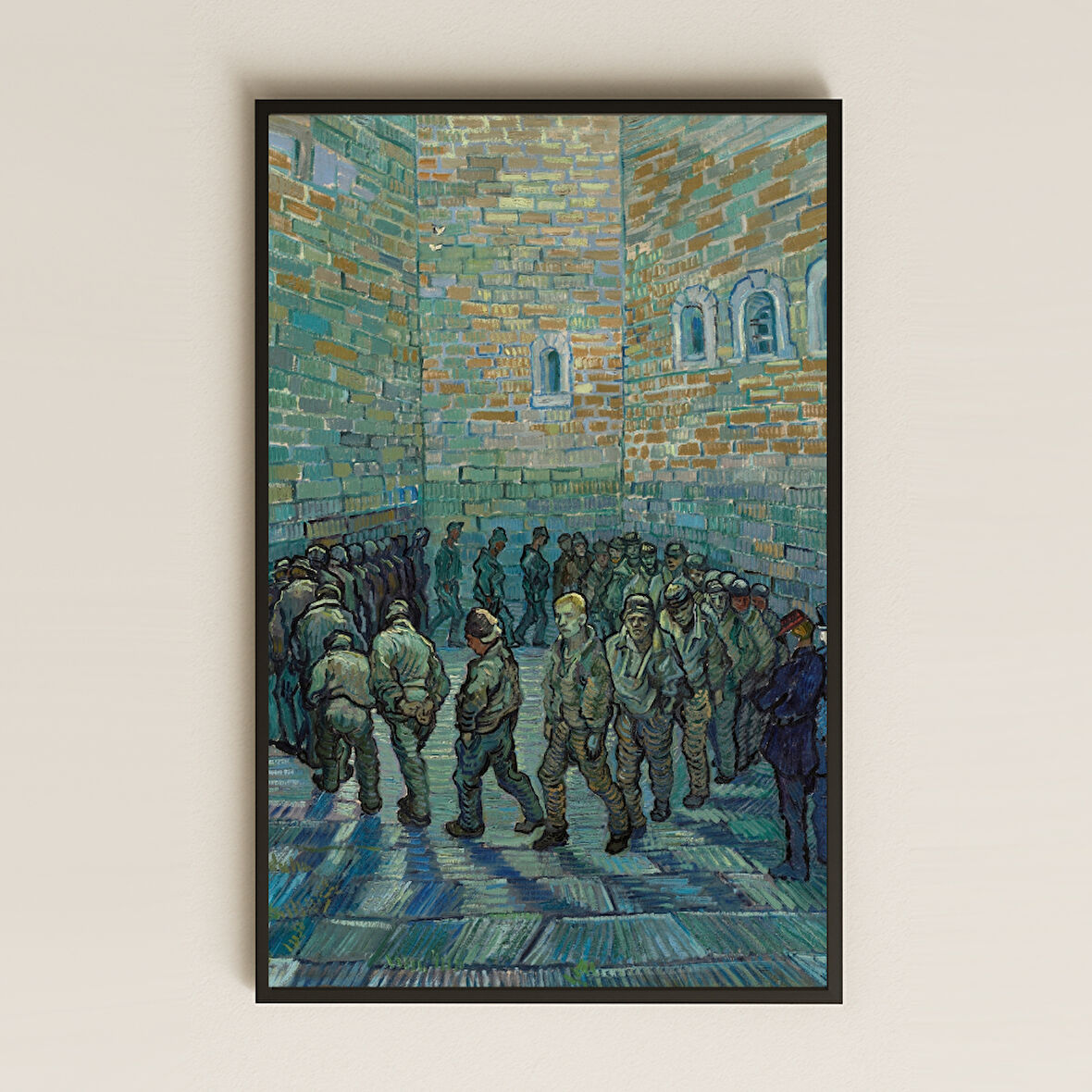 Van Gogh Mahkumların Avluda Yürüyüşü Pleksi Tablo