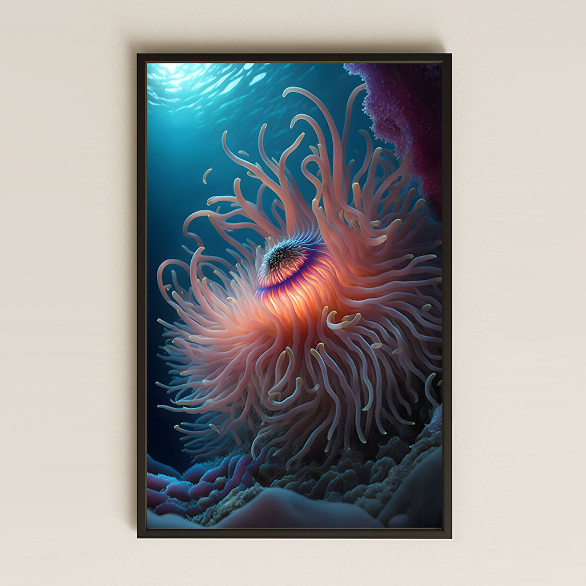 Işıklı Deniz Şakayığı Temalı Modern Pleksi Tablo