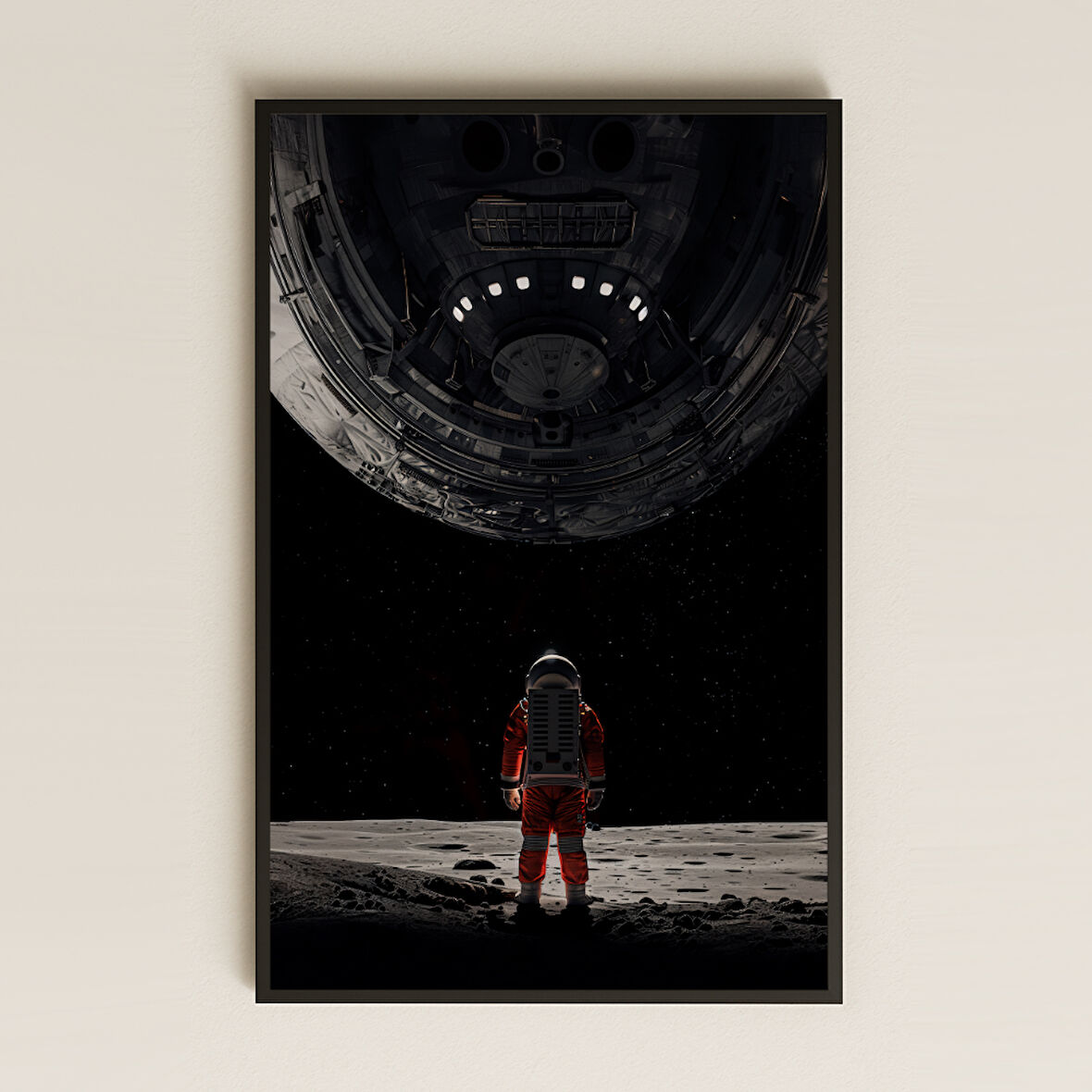 Dev Uzay İstasyonu ve Astronot Temalı Pleksi Tablo