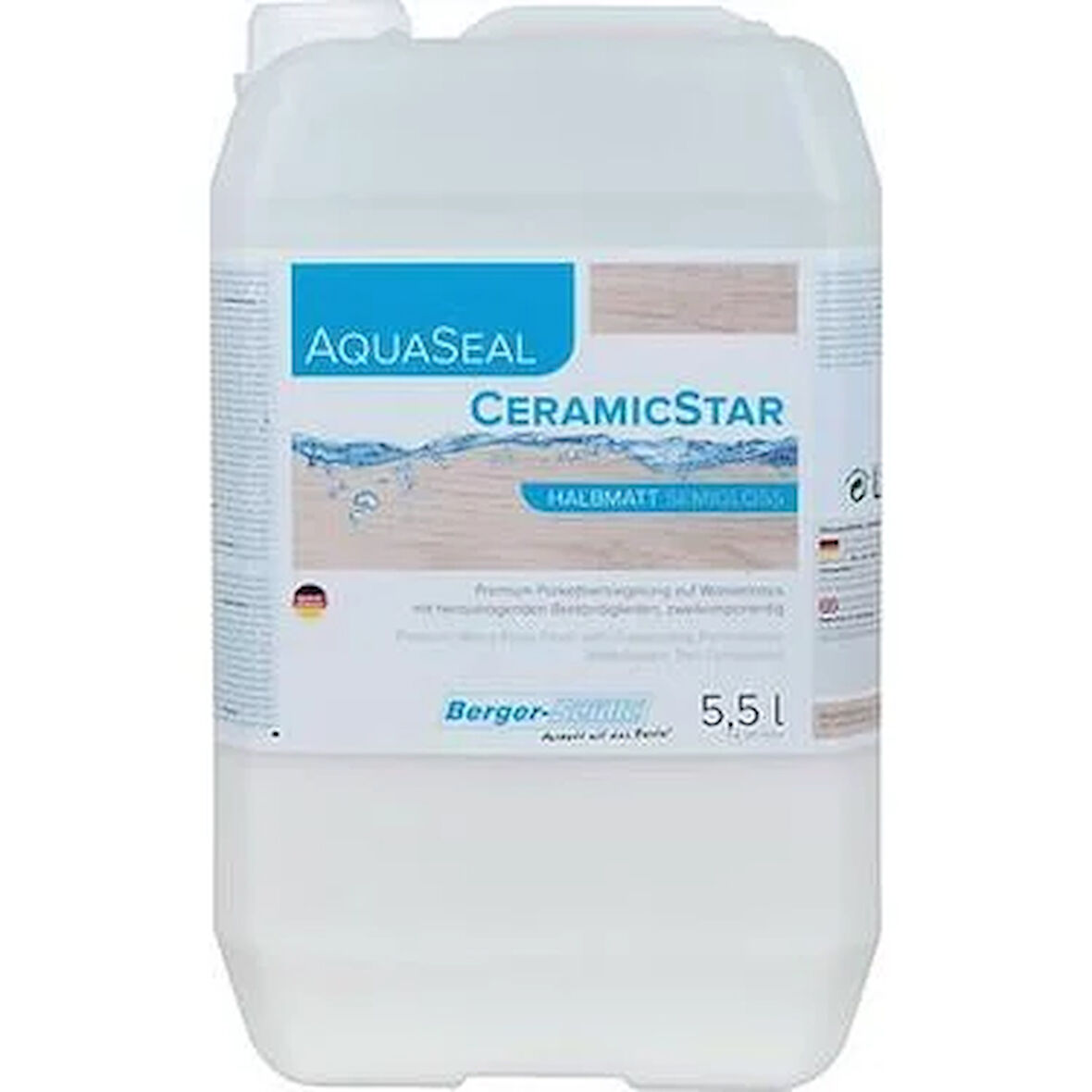 Su Bazlı Parke Cilası Yarı Mat Berger-Seidle CeramicStar 5,5 lt 2k