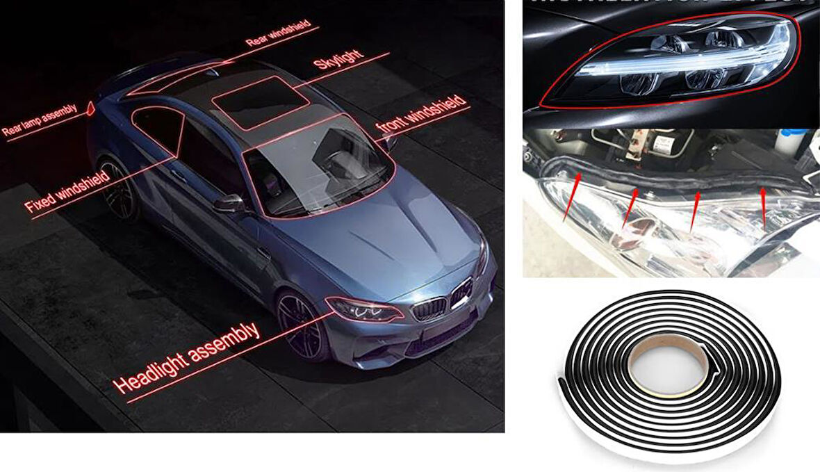 SIZDIRMAZLIK CONTASI FAR-STOP-CAM-KAPI VS. KAUÇUK ÜNİVERSAL TÜM ARAÇLAR 5 METRE