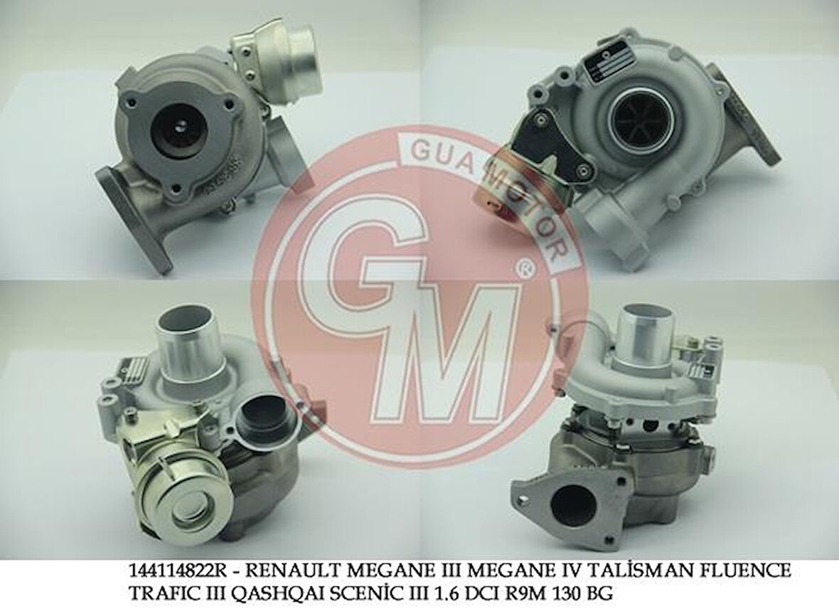 TURBOSARJ MERCEDES C-CLASS OM626 W205 S205 . RENAULT TRAFIC III 15 MEGANE IV 15 FLUENCE 13 TALISMAN 15 KADJAR 15 X-TRAIL III 16 QASHQAI II 13 R9M 1.6 dCi