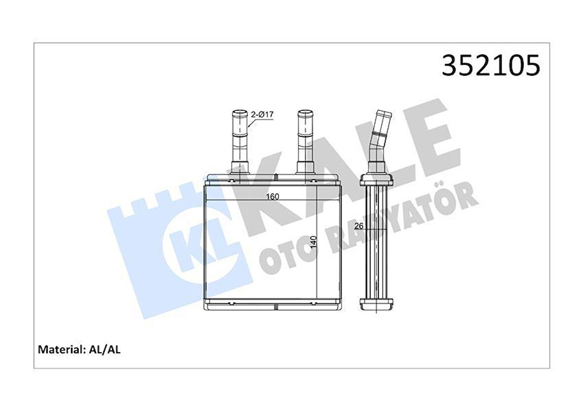 KALORİFER RADYATÖRÜ HYUNDAI ATOS 1.0L G4HC 98-03 - ALEMİNYUM