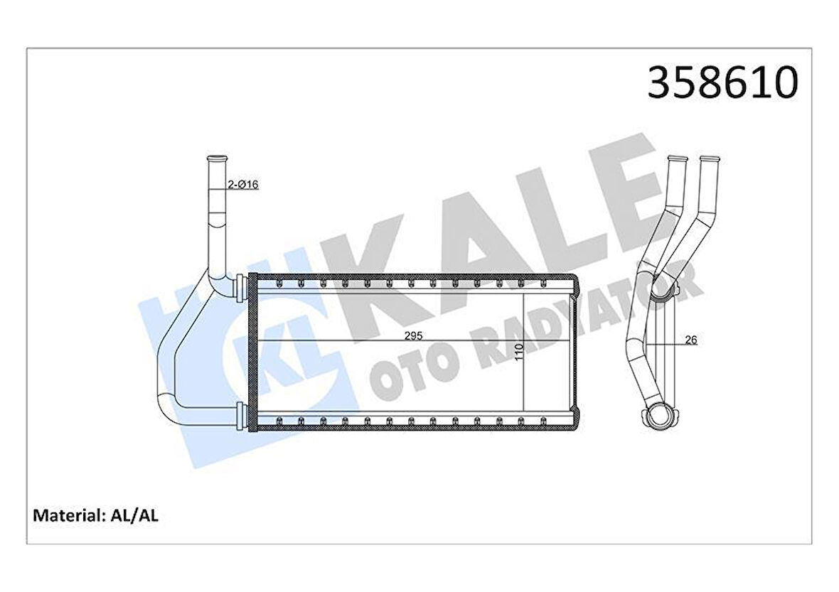 KALORİFER RADYATÖRÜ HONDA CR-V 2.0L K20 RD8 02-06 - ALEMİNYUM