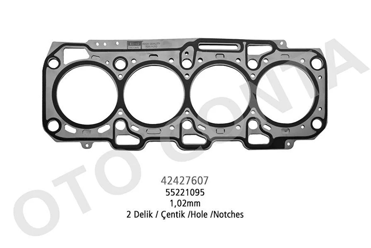 SİLİNDİR KAPAK CONTASI FIAT DOBLO 10 LINEA 07 BRAVO II 07 14 500L 12 18 EGEA 16 20 500X 14 ALFA ROMEO GIULIETTA 10 16 MITO 09 15 1.6D MTJ 1.02mm