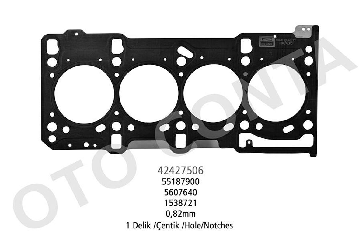 SİLİNDİR KAPAK CONTASI 0.82mm ASTRA H-ASTRA J-CORSA C-D-E MERIVA A-B AVEO-LINEA-PUNTO-FIORINO-EGEA DOBLO-NEMO-BIPPER 1.3 CDTI MTJ-DTH-DT-DTE-DTJ-DTN-DTR-JTD-HDI-FHZ 1 ÇENTİK -55278855