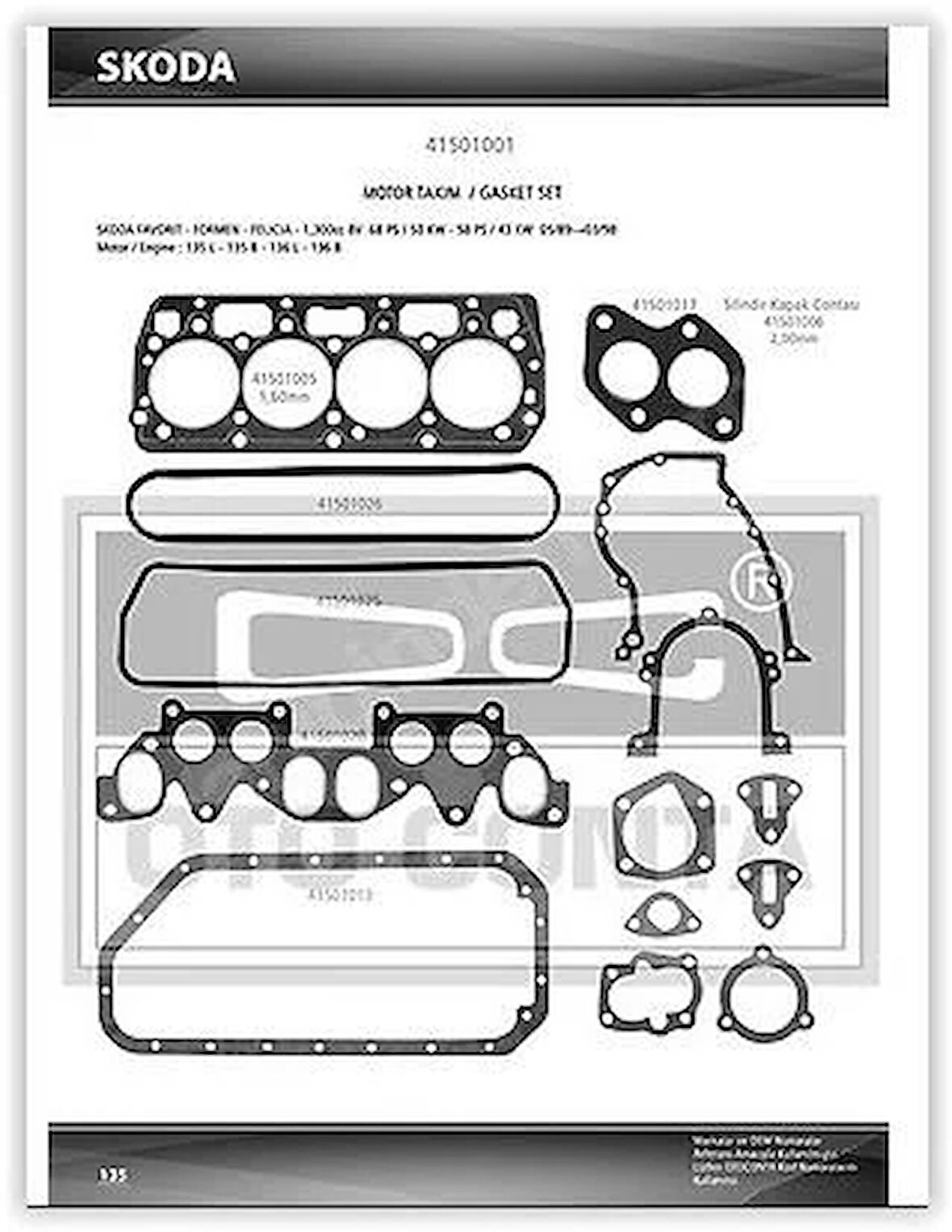 MOTOR TAKIM CONTASI KEÇESİZ FAVORİT