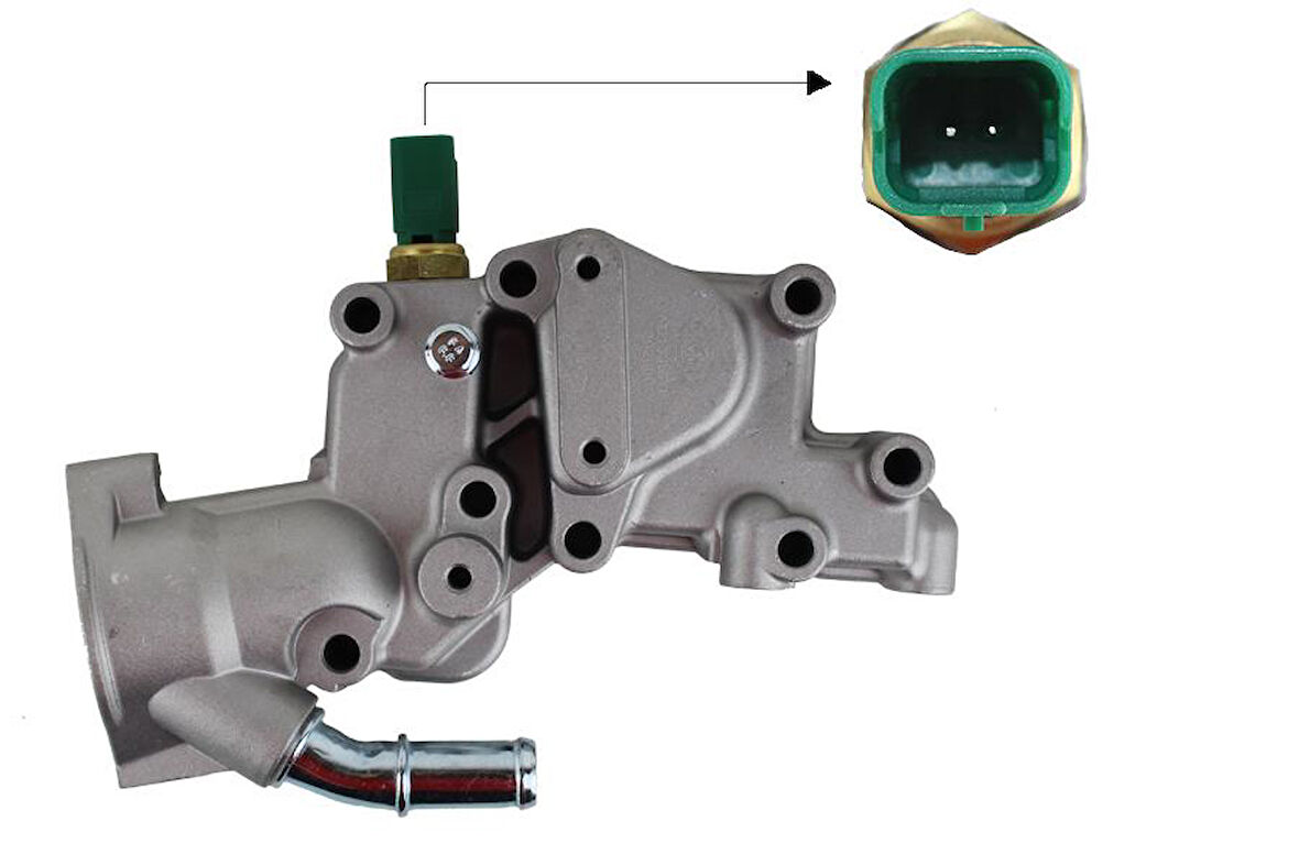 TERMOSTAT GÖVDESİ ALÜMİNYUM 106-PARTNER-BERLINGO-SAXO-XSARA-306-206-206 -P207-BIPPER-C2-C3-NEMO VERNET