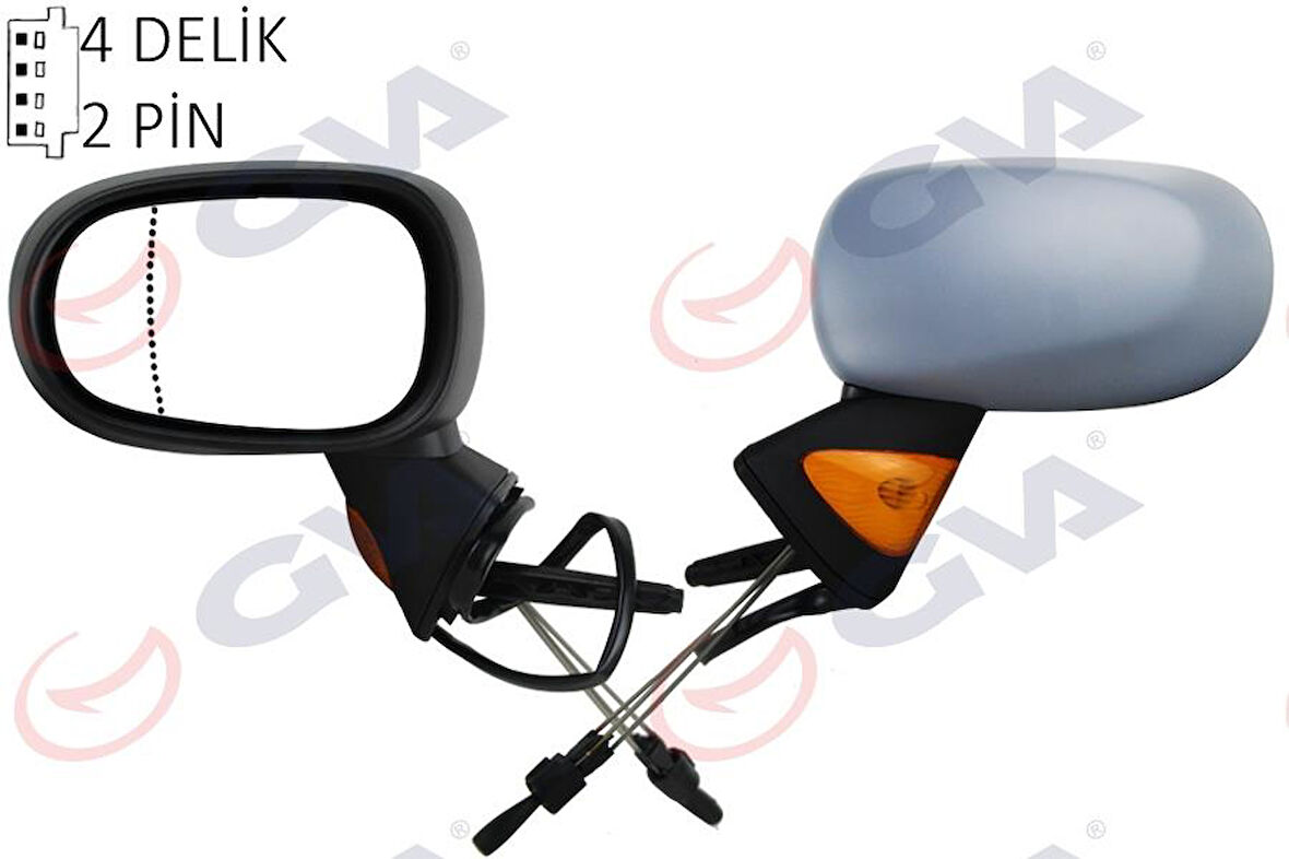DIŞ DİKİZ AYNASI SOL MODUS 04 MEKANİK SİNYALLİ ASTARLI ASFERİK VM-120PAL