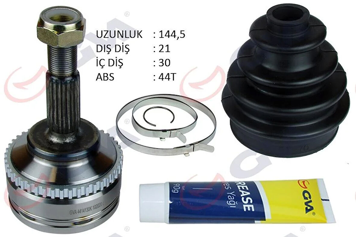 AKS KAFASI DIŞ ÖN CLIO II 98-05 KANGOO 98-08 1.5 DCI ABS Lİ 44DİŞ 21x30x52.2 144.5mm