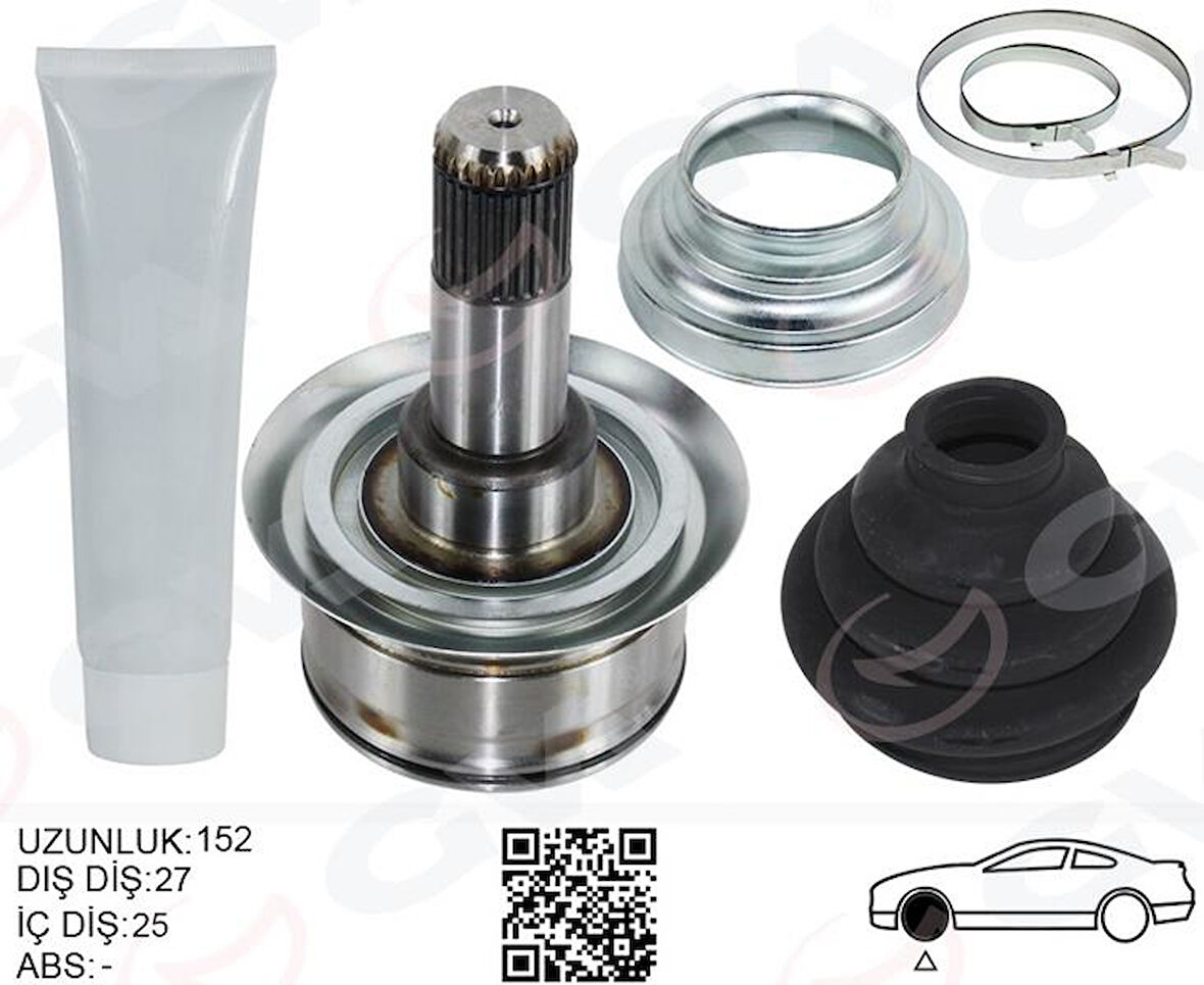 AKS KAFASI ARKA SAĞ/SOL BMW F10 F12 F13 F06 152MM DİFERANSİYEL DİŞ 27