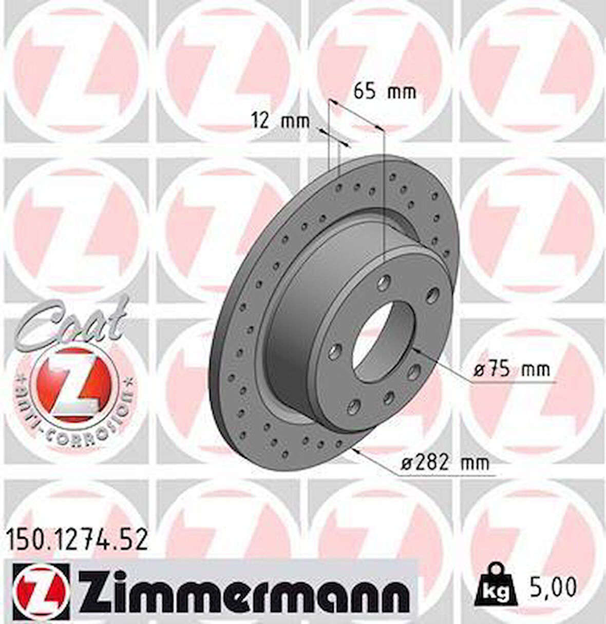 FREN DİSKİ ARKA BMW M3 E30 KAPLAMALI YÜKSEK KARBONLU DELİKLİ