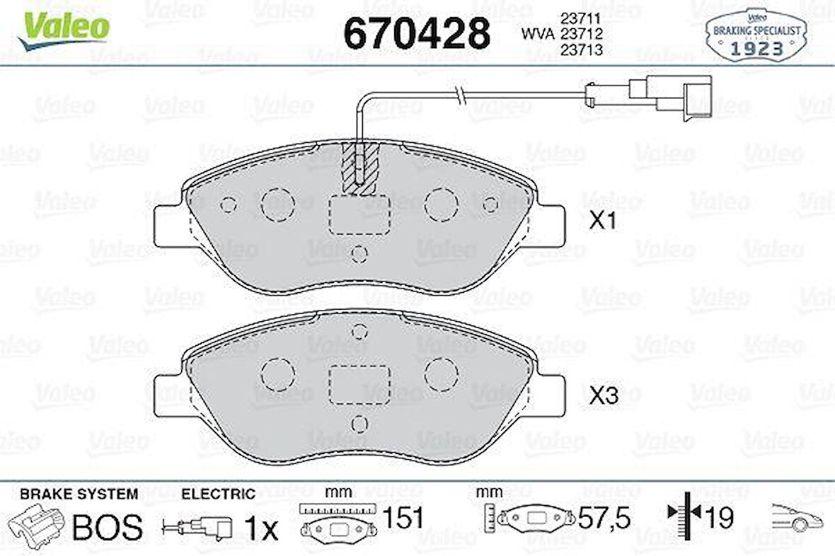 ÖN FREN BALATASI FİŞLİ FIAT BRAVO II 08 14 EGEA HB 15 ALFA ROMEO MITO 08 15 LANCIA DELTA III 08 14 1.3D MTJ 1.4TB 1.6D MTJ 1.9D MTJ 2.0D MTJ BÜYÜK TİP