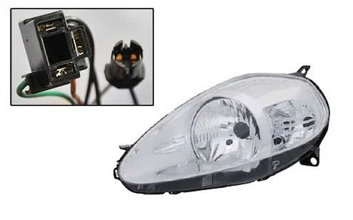 20-A850-05-2B FAR SİNYAL SOL GRANDE PUNTO 10/05 ELEKTRİKLİ H4 KROM