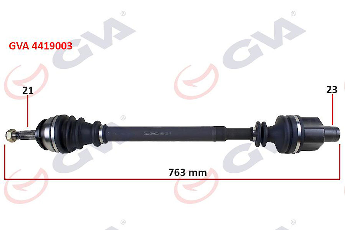 KOMPLE AKS SAĞ DACIA LOGAN-SANDERO 1.4-1.6 04-12 763mm